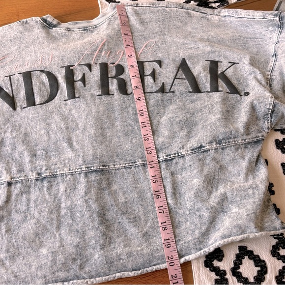 Spirit Jersey Gray Crop Crew Long Sleeve Shirt Chris Angel Mindfreak Large L - Picture 7 of 7